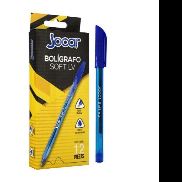 BOLIGRAFO SOFT JOCAR 1.00 MM AZUL MOD.BA12A E12 C1200